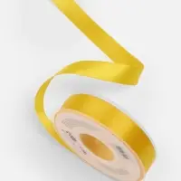 Лента атласная TEIRA, двухсторонняя, 20 мм, 25&plusmn;1 м, жёлтая №0645