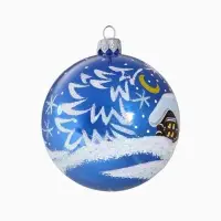 Ёлочный шар &laquo;Лесная избушка&raquo; d=8.5 см, МИКС