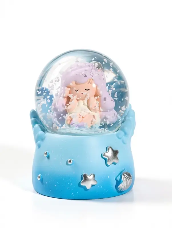 Снежный шар с подсветкой &laquo;Малышка&raquo;, d=4.5 см, 3хLR41, 4.5&times;4.5&times;6.5 см, МИКС