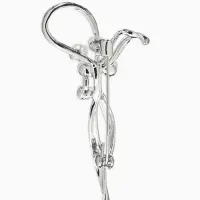 Брошь &laquo;Бантик&raquo;, жемчуг, цвет белый в серебре