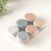 Шкатулка металл круглая "Геометрические рисунки" набор 12 шт 6,8х6,8х1,7 см