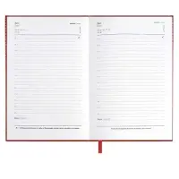 Ежедневник недатир А5 160л ESCALADA,тв обл кожзам с пор, бл тис,ляс, бл 70г/м2, крас Ежедневник недатир А5 160л ESCALADA,тв обл кожзам с пор, бл тис,ляс, бл 70г/м2, крас