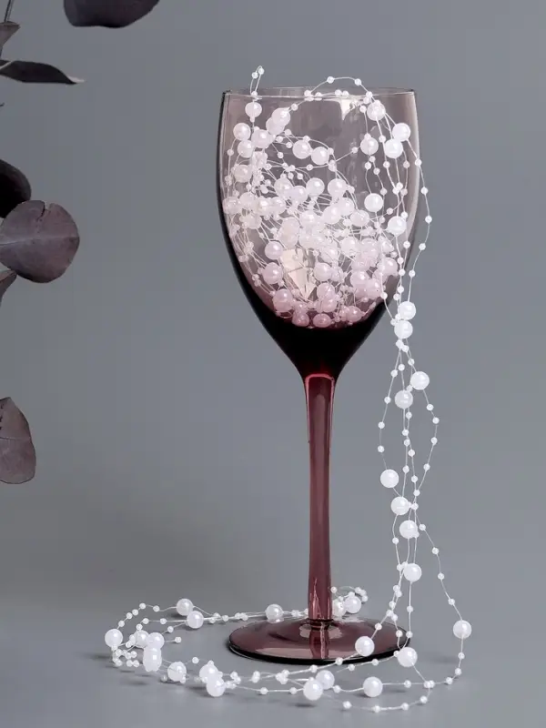 Гирлянда для декора из бусин, жемчужный Гирлянда для декора из бусин, жемчужный