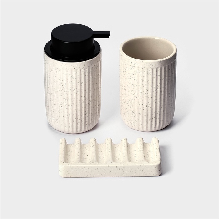 Набор для ванной Набор для ванной "Шарм" 3 предмета (дозатор для мыла, стакан, мыльница)