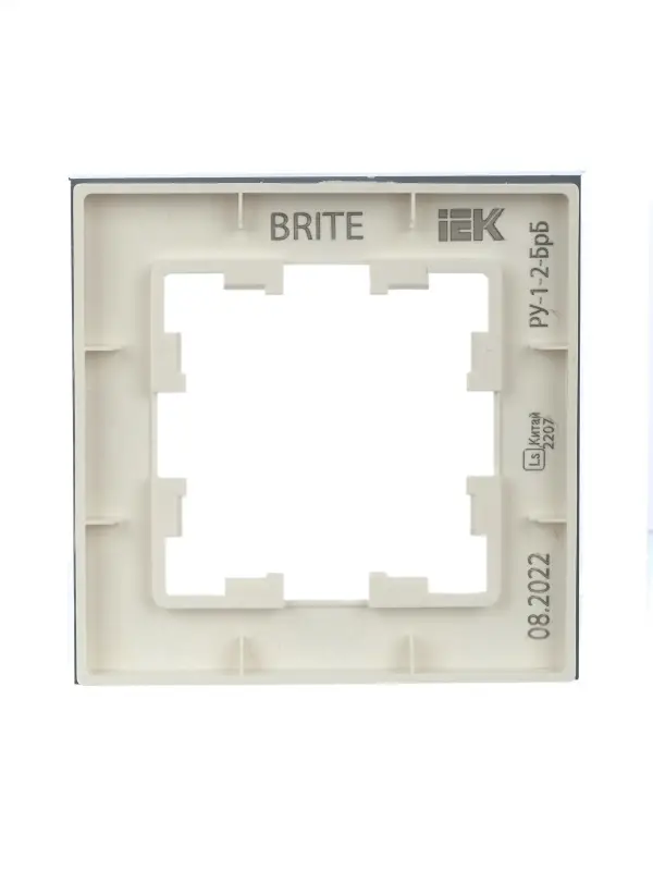 BRITE Рамка 1 пост РУ-1-2-БрБ стекло белый
