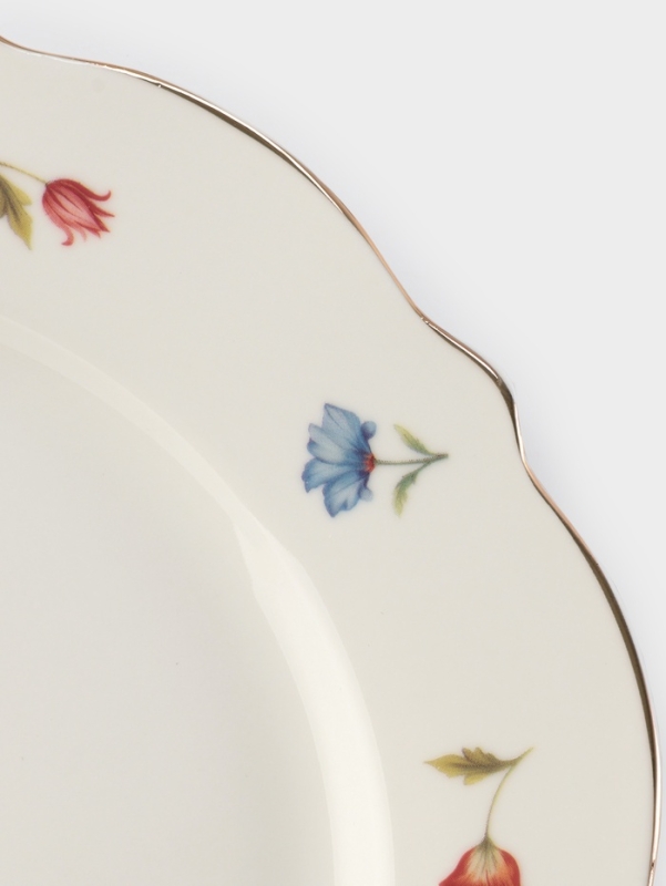 Тарелка WY Flowers song, d=20 см, фарфор, белая Тарелка WY Flowers song, d=20 см, фарфор, белая