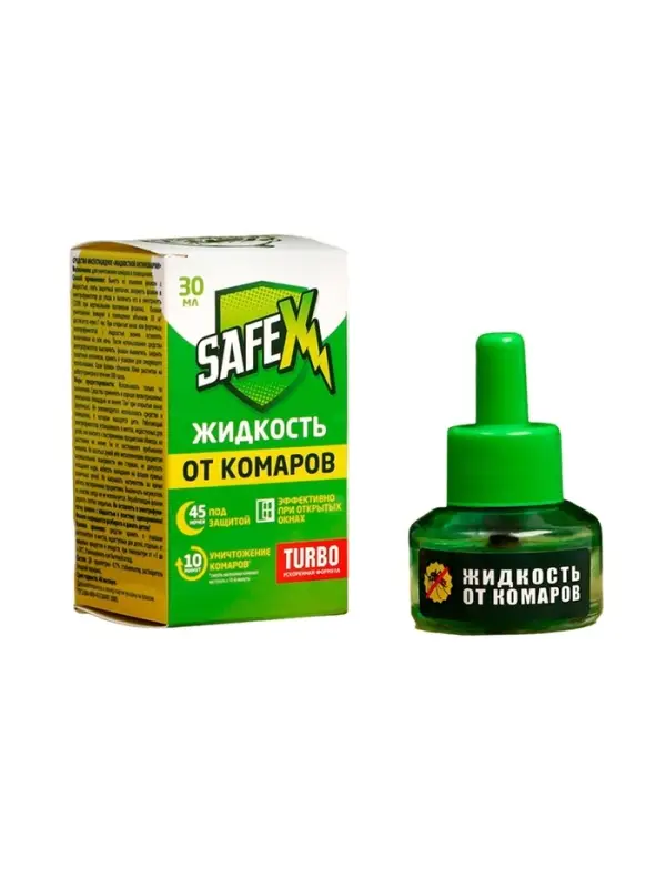 Жидкость для фумигатора, 45 ночей, дополнительный флакон, 30 мл 3 штуки, SAFEX