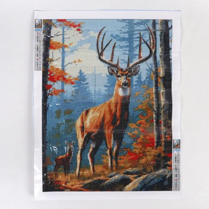 Алмазная вышивка полное заполнение "Олени", 30*40 см, на холсте