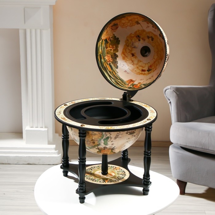 Глобус бар декоративный Глобус бар декоративный "Карта странника" с подставкой внизу 41,6х41,6х56 см