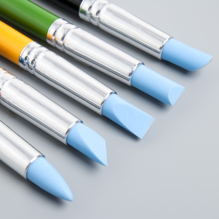 Набор инструментов для придания формы Набор инструментов для придания формы "Краски" 5 шт h=17,5 и 18 см дерево, металл, резина