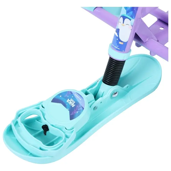 Снегокат Twiny 2+ «Пингвинята», TW2+/П, с родительской ручкой, со спинкой и ремнём безопасности