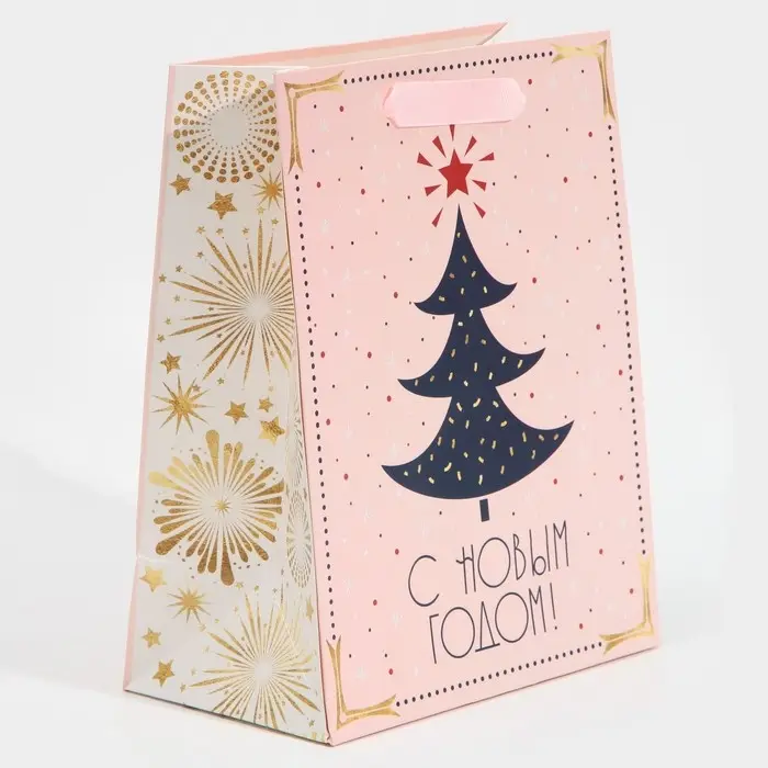Пакет подарочный новогодний ламинированный «Салют», MS 18 х 23 х 10 см Пакет подарочный новогодний ламинированный «Салют», MS 18 х 23 х 10 см