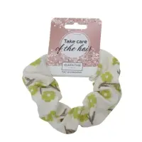 Резинка для волос QF &laquo;Орбита&raquo;, цветы лето, 10 см, зелёно-белая