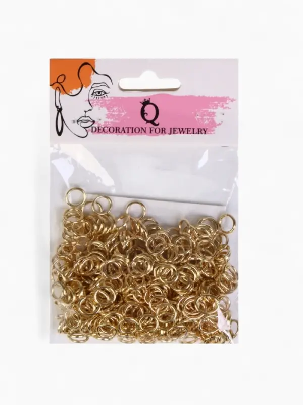 Кольцо соединительное 1&times;7 мм (набор 50 г, &plusmn; 410 шт.) СМ-982, цвет золото