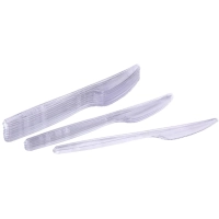 Нож одноразовый 180мм прозрачный, Комус, ПС, 50шт/уп
