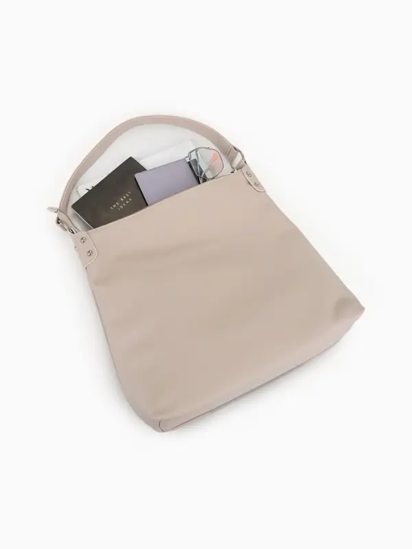 Сумка - мешок женская TEXTURA, на молнии, 32&times;11&times;32 см, бежевая