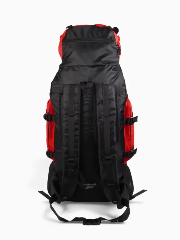 Рюкзак туристический, 90 литров, 6 наружных карманов, шнуровка, красный