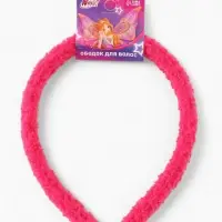 Ободок для волос плюшевый, розовый, Винкс