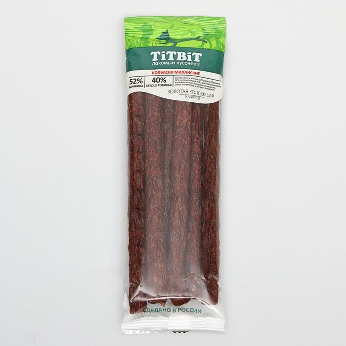 Колбаски миланские  TitBit  Колбаски миланские  TitBit "Золотая коллекция" для собак, 75 г