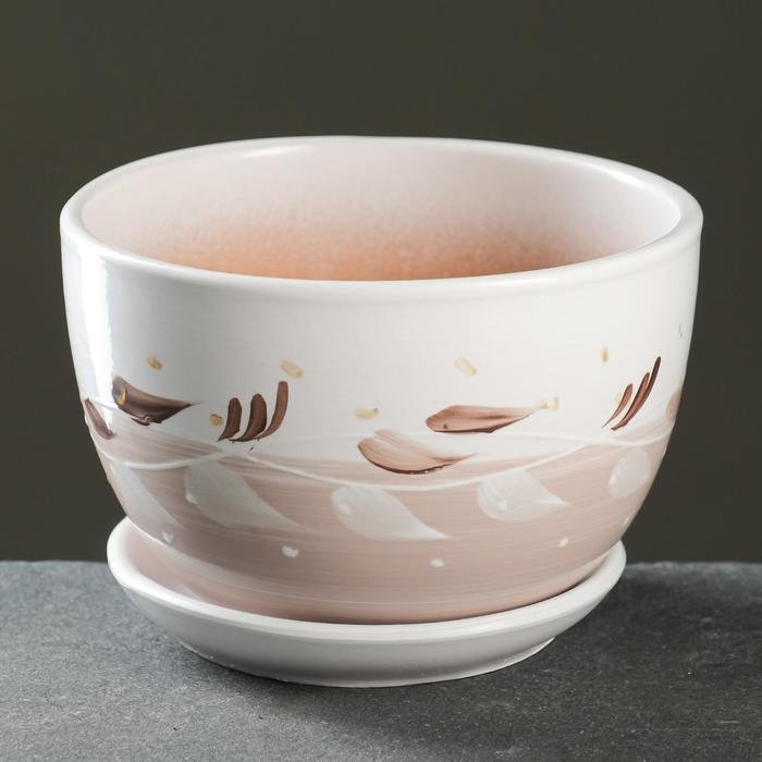 Горшок цветочный Горшок цветочный "Антик" ваниль, 0,75л