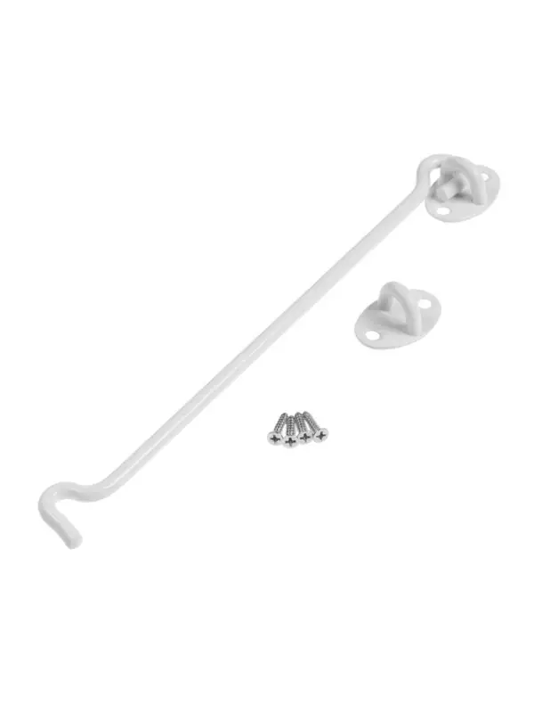 Крючок ветровой LOCKLAND KV001, L=250 мм, нержавеющая сталь, белый, 2 шт.