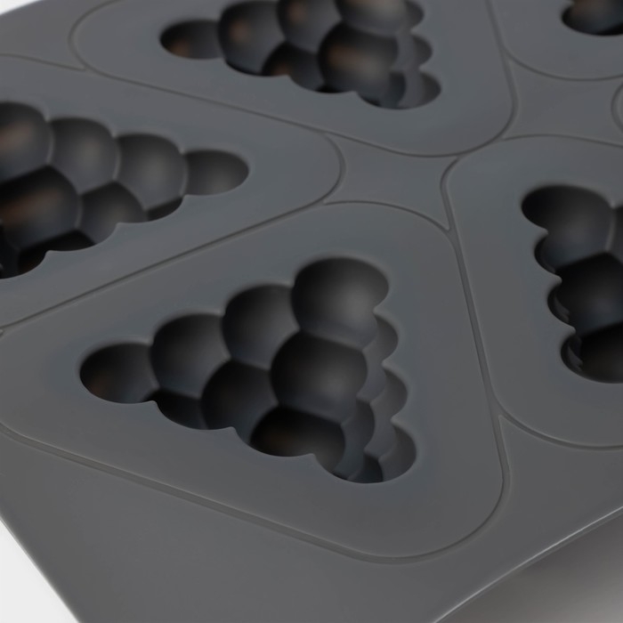 Форма для выпечки и муссовых десертов KONFINETTA «Рафаэль», силикон, 28,5×21,5×5 см, 6 ячеек (7×4,9 см), цвет серый Форма для выпечки и муссовых десертов KONFINETTA «Рафаэль», силикон, 28,5×21,5×5 см, 6 ячеек (7×4,9 см), цвет серый