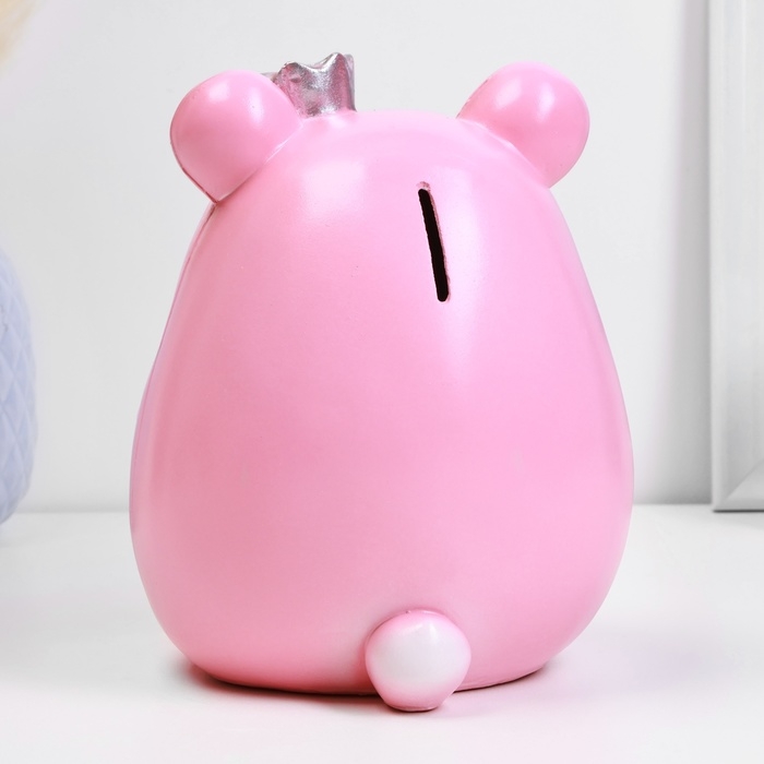 Копилка Копилка "Медведь с короной" розовая, 17см