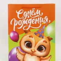 Пакет подарочный ламинированный &laquo;С Днём рождения&raquo;, 40&times;15&times;49 см