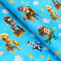 Бумага упаковочная, глянцевая &laquo;Супергерои&raquo; 70&times;100 см