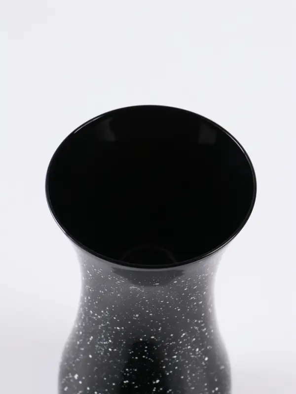 Ваза «Крапле», h=26 см, стекло, чёрная