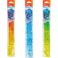 Линейка 20 см Deli EH650, гибкая, цвет в ассортименте