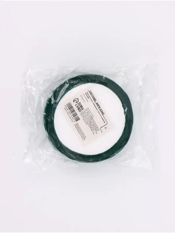 Лента репсовая &laquo;Снежинки&raquo;, 2 см &times; 5 м, зелёная