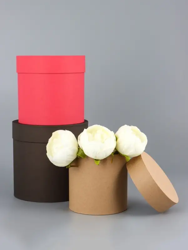 Набор круглых подарочных коробок &laquo;Стиль&raquo; 3 в 1 - 18&times;16&times;13 см