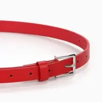 Ремень женский, 1 прокол, пряжка металл, 1.8&times;105 см, красный