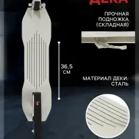 Самокат городской GRAFFITI Cruiser 230, складной, колёса PU 230/200 мм, ABEC 9 Carbon, цвет белый