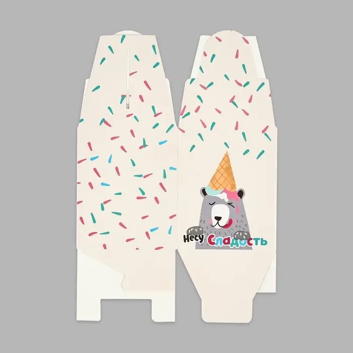 Коробка для капкейков, кондитерская упаковка, 1 ячейка «Несу сладость», 9 х 9 х 11 см Коробка для капкейков, кондитерская упаковка, 1 ячейка «Несу сладость», 9 х 9 х 11 см