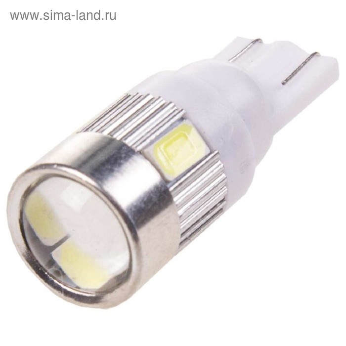 Лампа светодиодная Skyway T10 (W5W), 24 В, 6 SMD, без цоколя, с радиатором охлаждения Лампа светодиодная Skyway T10 (W5W), 24 В, 6 SMD, без цоколя, с радиатором охлаждения