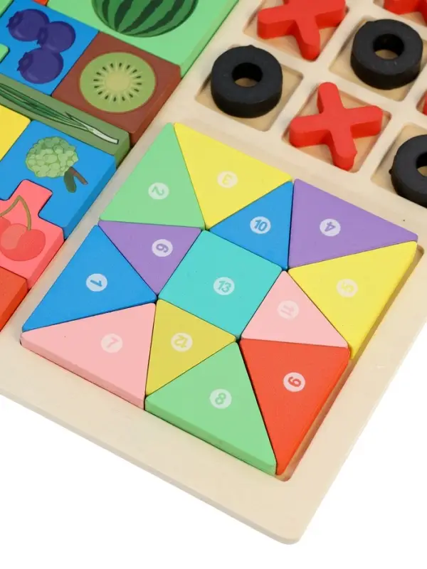 Деревянный  пазл Тетрис 3 в 1