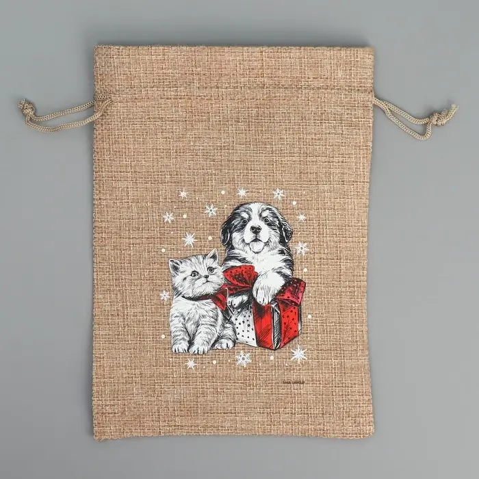 Мешочек подарочный с термонаклейкой «Друзья», 13 х18 см +/- 1.5 см