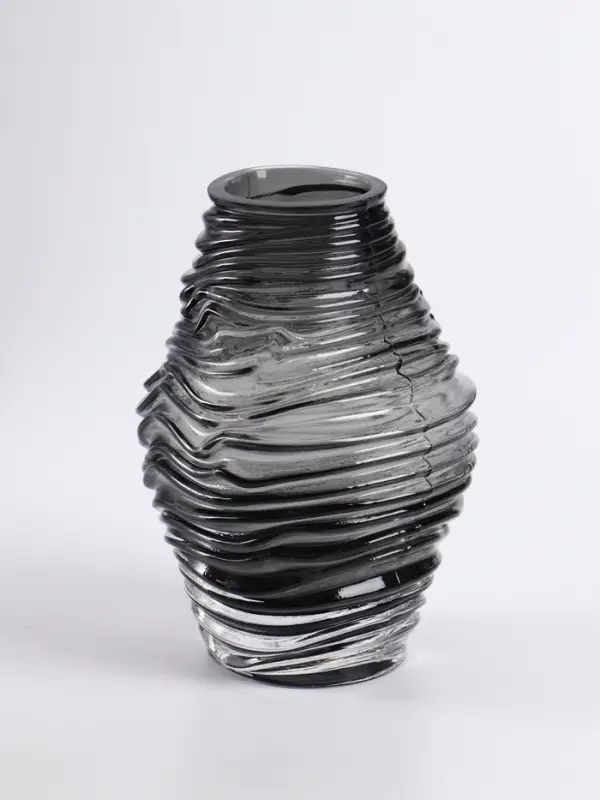 Ваза для цветов &laquo;Модесто&raquo;, 19&times;12 см, стекло, чёрная