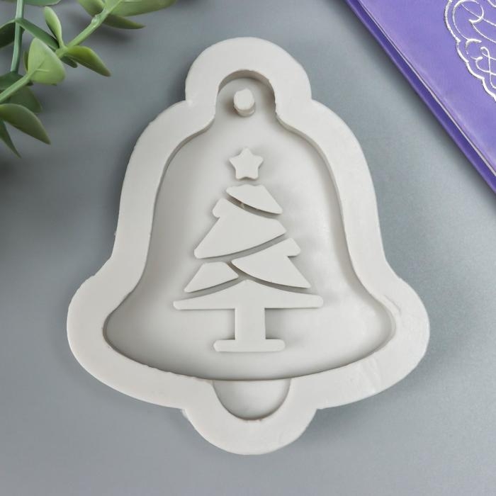 Молд силикон Молд силикон "Колокольчик с ёлочкой" 11х9х1,5 см