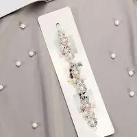 Аксессуар для волос &laquo;Никки&raquo;, цветы с бусинками, 17 см, серебро