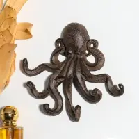 Крючки настенные &laquo;Осьминог&raquo;, ключница декоративная, чугун, 16&times;3&times;19 см