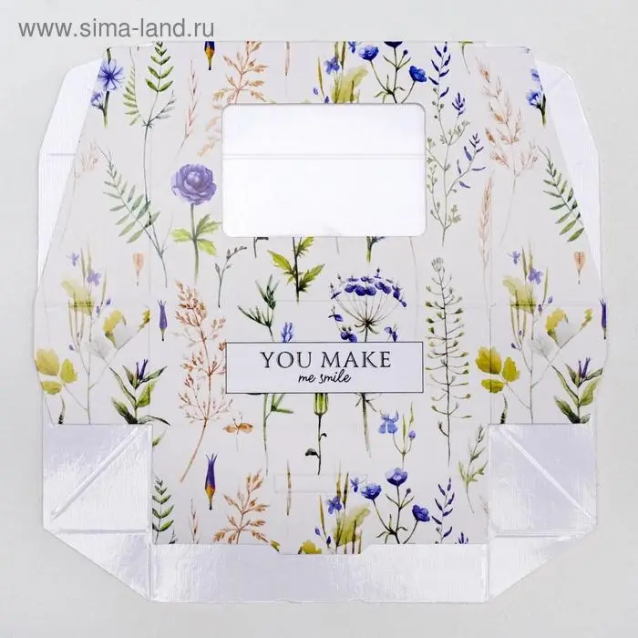 Кондитерская упаковка, коробка с ламинацией «Flowers», 10 х 8 х 3.5 см Кондитерская упаковка, коробка с ламинацией «Flowers», 10 х 8 х 3.5 см