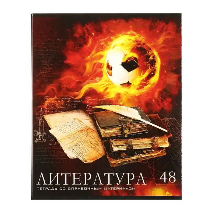 Набор предметных тетрадей Calligrata &laquo;Футбол&raquo;, 10 предметов, 48 листов, со справочным материалом, обложка из мелованного картона, блок офсет