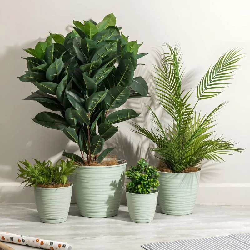 Горшок д/цветов Saffron D225мм,5,4л с поддоном (светло-зеленый),221610317