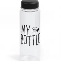 Бутылка для воды My bottle, 500 мл, 19.5&times;6.5 см, чёрная
