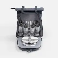 Набор для пикника Picnivo на 4 персоны, темно-серый меланж