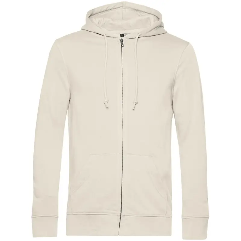 Толстовка на молнии с капюшоном унисекс BNC Inspire (Organic), молочно-белая, размер XS Толстовка на молнии с капюшоном унисекс BNC Inspire (Organic), молочно-белая, размер XS