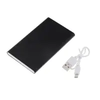 Внешний аккумулятор Luazon PB-17, 4000 мАч, USB, 1 А, индикатор, тонкий корпус, металл, чёрный